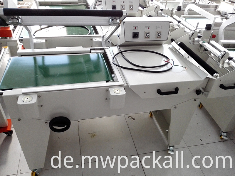 Halbautomatische l-Bar-Schrumpfverpackungsmaschine mit Schrumpftunnel verwendet Pof-, PVC- und PE-Folie